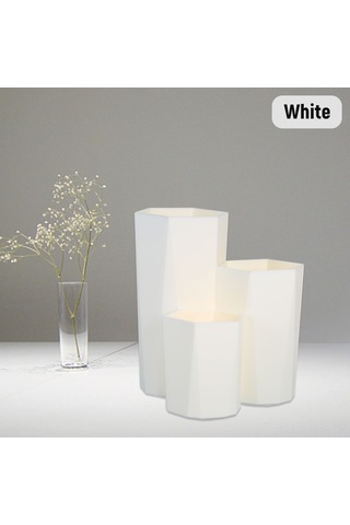 Reedark "3 Bölmeli Altıgen Makaj Fırçası Ve Kalem Organizatörü - Pratik Ofis & Ev Düzenleyici" Diğer