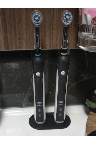 Oralb Diş Fırçası Standı Ikili Set - Oral-b Diş Fırçası Standı Gri