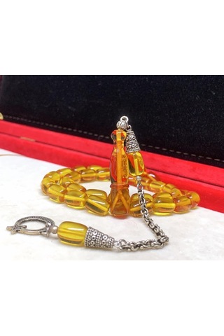 Tesbihci Sarı Ateş Kehribar Tesbih