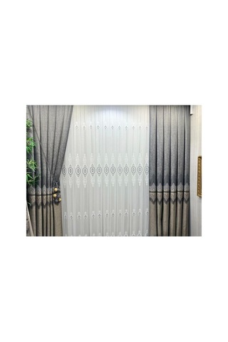 Lexroo Titus Fj632145 V-2548 Toprak 1/3 Sık Pileli Fon Perde Apm Çok Renkli