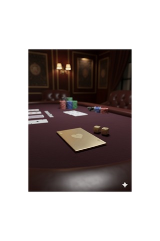 Pirinç Dekoratif Kupa As Poker Kartı