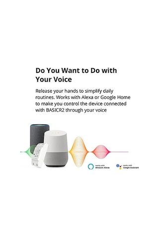 Besthome1 Sonoff Basicr2 Akıllı Wifi Anahtarı - Google Asistan Uyumlu, Zamanlayıcı, Grup Kontrolü, 100-240v