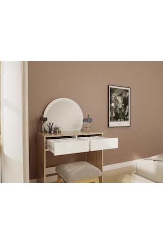 Huzur Makyaj Masası Kotonvizon-beyaz Renk Vizon