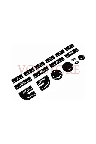 Fiat Punto Teyp Tuş Takımı Pianoblack Parlak Siyah Maun Tuş