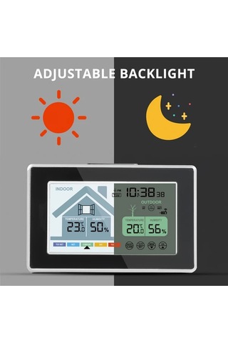 Honeybeeshop Teplom Kablosuz Iç Dis Termometre 5055c Uzaktan Sıcaklık Higrometre 99 97 Metre Menzil Siyah 1 Sensor