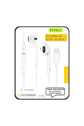 Samsung Galaxy Uyumlu  S23 Ultra S23 S23 Fe S23 Plus Kulaklık Type C Kulaklık Kablolu Tak Çalıştır Diğer