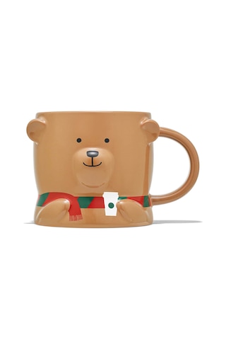 Barista Ayıcık Tasarımlı Kahverengi Kupa Mug 355 Ml Kahverengi
