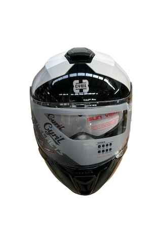 Cyrıl Kask Fu403sv Gecko Sv Epıc B7 Gloss Pearl Mavi L