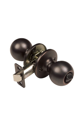 Design House 791590 Top 2 Yönlü Ayarlanabilir Kapı Tokmağı, Yağ Ovuşturdu Bronz, Gizlilik/yatak Ve Banyo