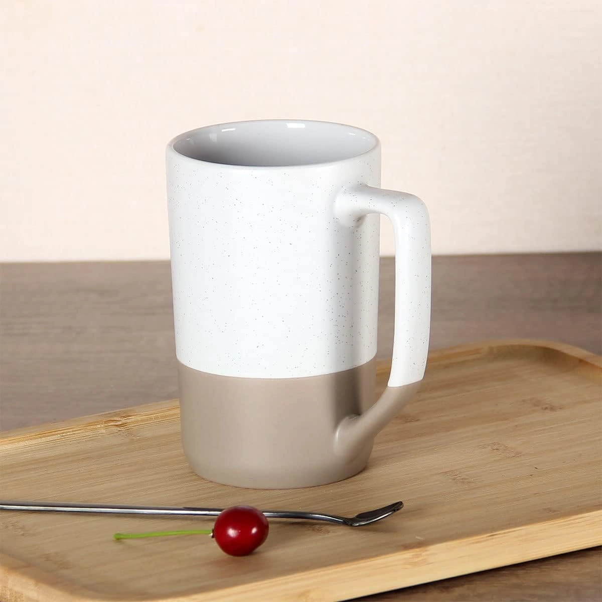 16 Oz Büyük Kahve Kupası, İki Renk Kombinasyonu Büyük Seramik Çay Bardağı Diğer