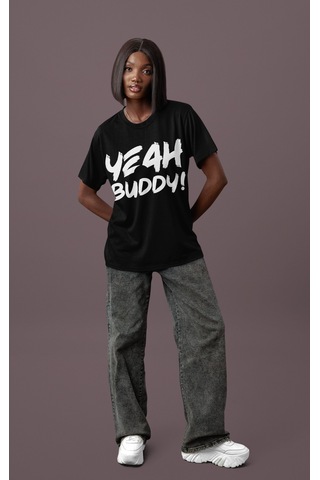 Ronnie Coleman Yeah Buddy Sırt Baskılı Unisex Oversize Bodybuil Siyah