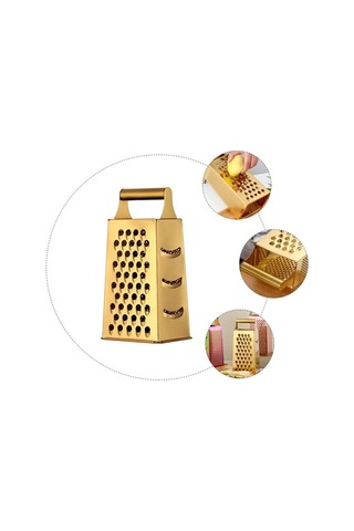 Createtech 4 Taraflı Mutfak Grater - Paslanmaz Çelik Sebze Dilimleyici - Rastgele Renk Rastgele Renk