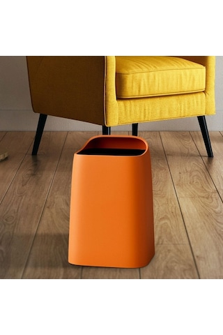 Pazly Tuvalet Turuncu Turuncu Suntek Sepeti Ofis Kutusu Dikdörtgen Çöp 10l Dp Turuncu