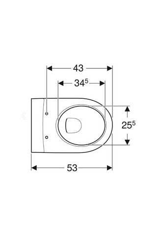 Geberit Icon Klozet Asma Kanallı 53cm 501.003.00.1 +Geberit Kloz