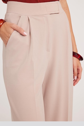 Tudors Kadın Regular Fit Klasik Kesim Cırt Kapamalı Geniş Paça Taş Pantolon-39579 Taş
