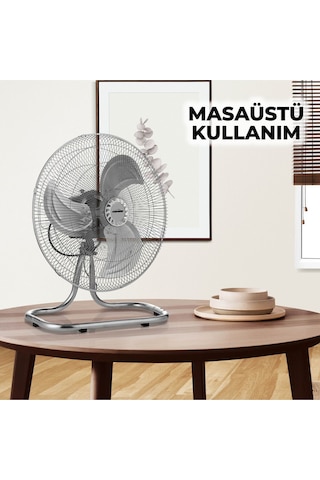 Marsstar Ms-18 Asil 18'' Sanayi Tipi Vantilatör 90w Güçlü Motor, 3in1 Ayaklı Duvar Yer Tipi Kullanım
