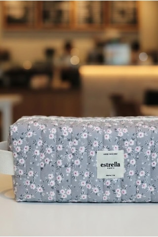 Estrella Mini Dy-son Airwrap Ve Tüm Saç Şekillendiriciler İçin Xl Boy Çanta Seyahat Çantası Mini Gri Çizgi Çok Renkli