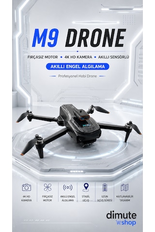 Katlanabilir 4k Kamera Drone Wifi Fpv, 360 Takla, Işık Sensörü Int-m9