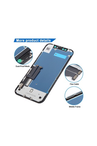 Apple Uyumlu iPhone Xr İçin Jk Hücre İçi Lcd Ekran Siyah