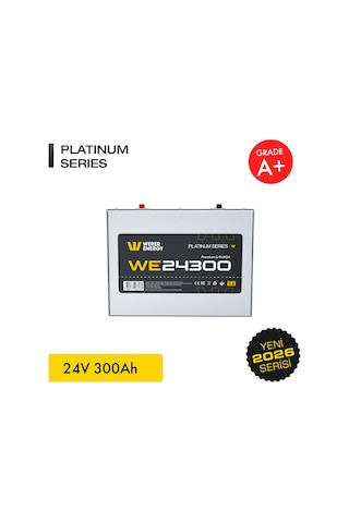 Werer Energy 24V 300Ah LiFePO4 Platinum Series Bluetooth'lu Lityum Demir Fosfat Akü