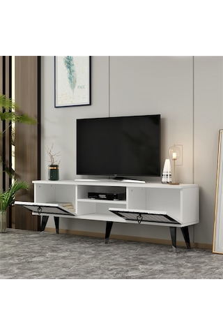 LİDYA TV STAND BEYAZ-GÜMÜŞ