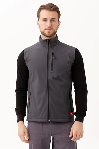 Softshell Erkek Yelek Kışlık İş Güvenliği Salina Günlük Kullanıma Uygun Konforlu Kesim Fermuarlı Füme