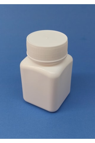 Demethome 50 ML Şişe Kare Numune-İlaç-Tarım-Ecza-Tablet-Hap-Kapsül Plastik Kutu Şişesi Adet Seçenekli