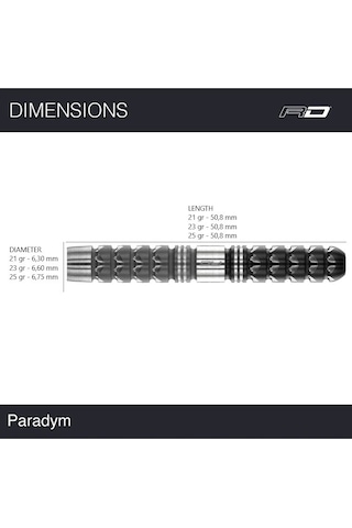 Red Dragon Paradym Parallel % 90 Tungsten Çelik Uçlu Dart Oku