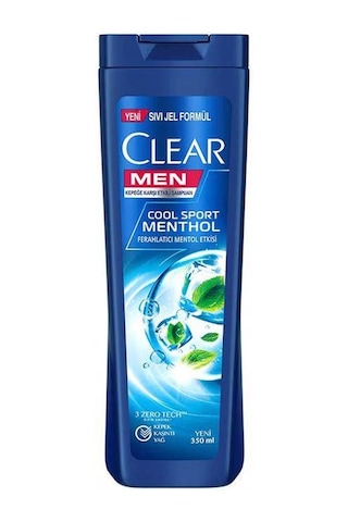 Clear Men Cool Sport Mentol Jel Formül Kepeğe Karşı Etkili Şampuan 350 ML