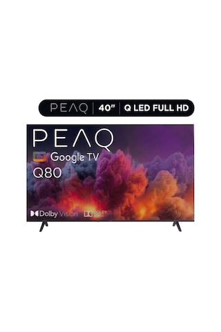 Peaq 40Q80 40" Google İşletim Sistemli Dahili Uydu Alıcılı Full HD QLED Smart TV