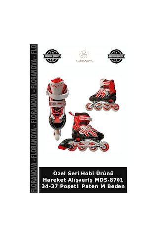 Özel Seri Hobi Ürünü Hareket Alışveriş Mds-8701 34-37 Poşetli Paten M Beden Çok Renkli