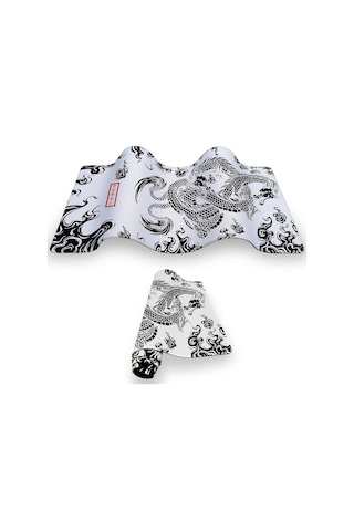 Porge Gaming Mouse Pad 70x30, 90x40 Mouse Pad Xxl Büyük Dikişli Oyuncu Mouse Pad Speed Mousepad White Dragon, 80x30