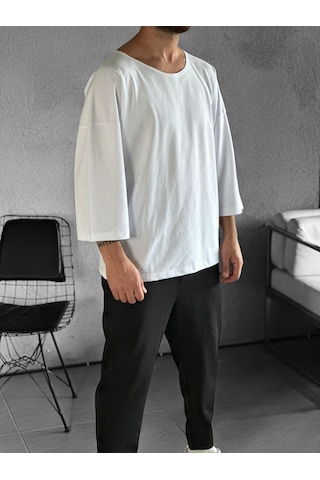 Cocopelli Fakir Kol Beyaz Bohem T-shirt Coc2268 Beyaz