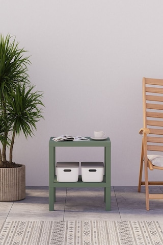 2 Katlı Dikey Raf, Plastik Sehpa, Çiçeklik, Saksılık, Banyo Mutfak Rafı, Yeşil Yeşil