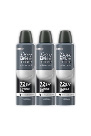 Dove Men +care Advanced Erkek Deodorant 72 Saat Koruma Invisible Dry 150 Ml X3