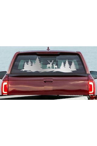 Avcı Kamp Doğa Sticker - 4x4 Off Road Adventure Kamp Sticker - 00046 30x8 Cm