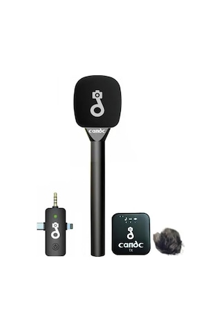Tr Kablosuz El Ve Yaka Mikrofon Sistemi 1 Verici 1 Alıcı, 2.4ghz Sinyal, 50m Menzil, Tak-çalıştır, Dslr/telefo