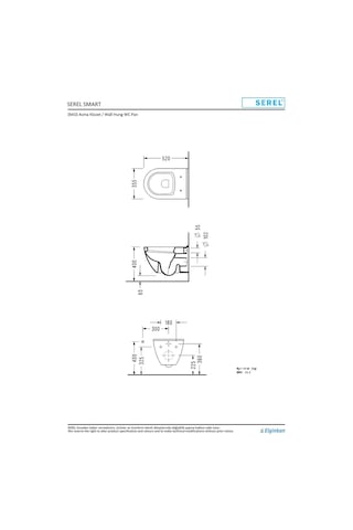 Serel Smart 52 Cm Asma Klozet Kapak Hariç SM10ODS110H