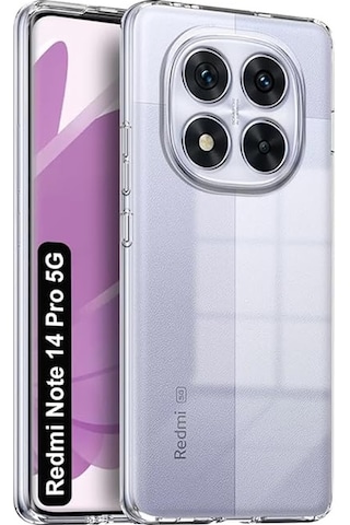 Xiaomi Redmi Note 14 Pro 5g Uyumlu Kılıf Şeffaf Kamera Korumalı Esnek Silikon Telefon Kılıfı Kapak