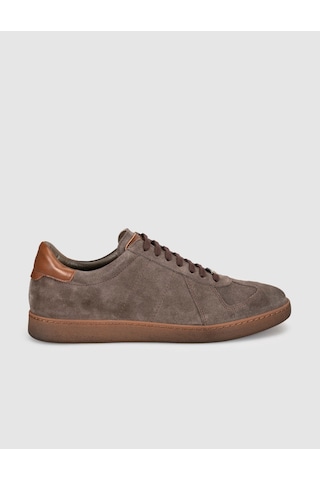 Cabani Hakiki Dana Deri Kahve Süet Erkek Sneaker Ayakkabı Kahverengi