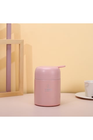 Tuomeng 316 Paslanmaz Çelik İns Tarzı Öğrenci Güveç Kabı Taşınabilir Termos Kova Pembe