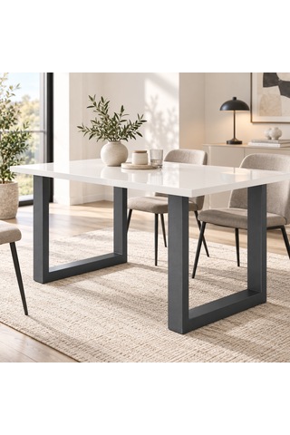 Evkolleksiyon U Tipi Metal Masa Ayağı 2'li Takım 72x60 Cm Antrasit - Gri