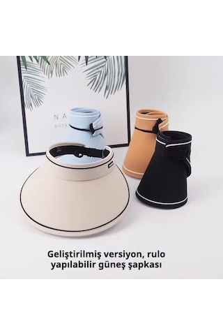 Snapbuy UV Korumalı Yazlık Kadın Vizör Şapka - Kırık Beyaz