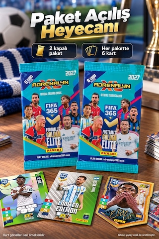 Panini Fıfa 365 Adrenalyn 2027 Futbolcu Kartı 2'li Paket Toplam 12 Kart
