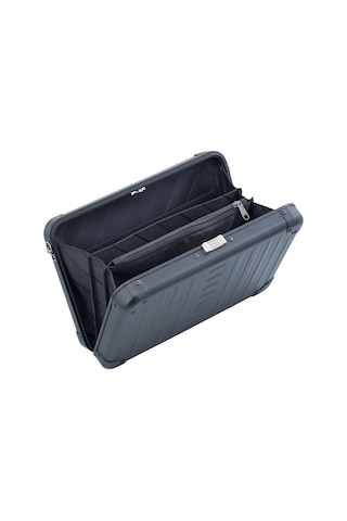 Aleon Vanity Kılıfı 25 Cm Gümüş Alüminyum Omuz Çantası, Hafif, Dayanıklı, Şık Tasarım Antrasit