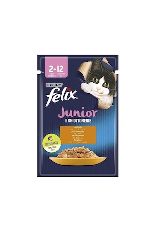 Purina Felix Junior Tavuk Etli Yavru Kedi Maması 10 x 85 G
