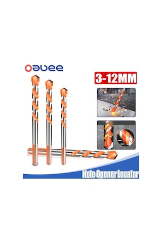 Wealthglow Mavi 5mm Oauee Dişli Üçgen Tungsten Çelik Duvar Karosu Beton Delme Ucu Ev Mermer Derebeyi Elmas El Elektrikli Matkap Renkli Yok Ms91no