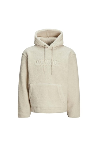 Jack & Jones Erkek Göğüs Baskılı Teddy Sweatshirt 12263011 Bej
