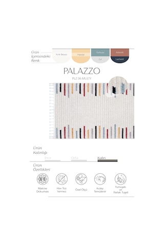 Cool Halı Palazzo Yumuşak Bukle Tezgah Önü Leke Tutmaz Kabartmalı İskandinav Renkli Mutfak Halısı