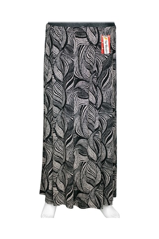 Hesna Kadın Betül 8 Parça Lastikli Astarsız Siyah Etek Desen 48 Siyah